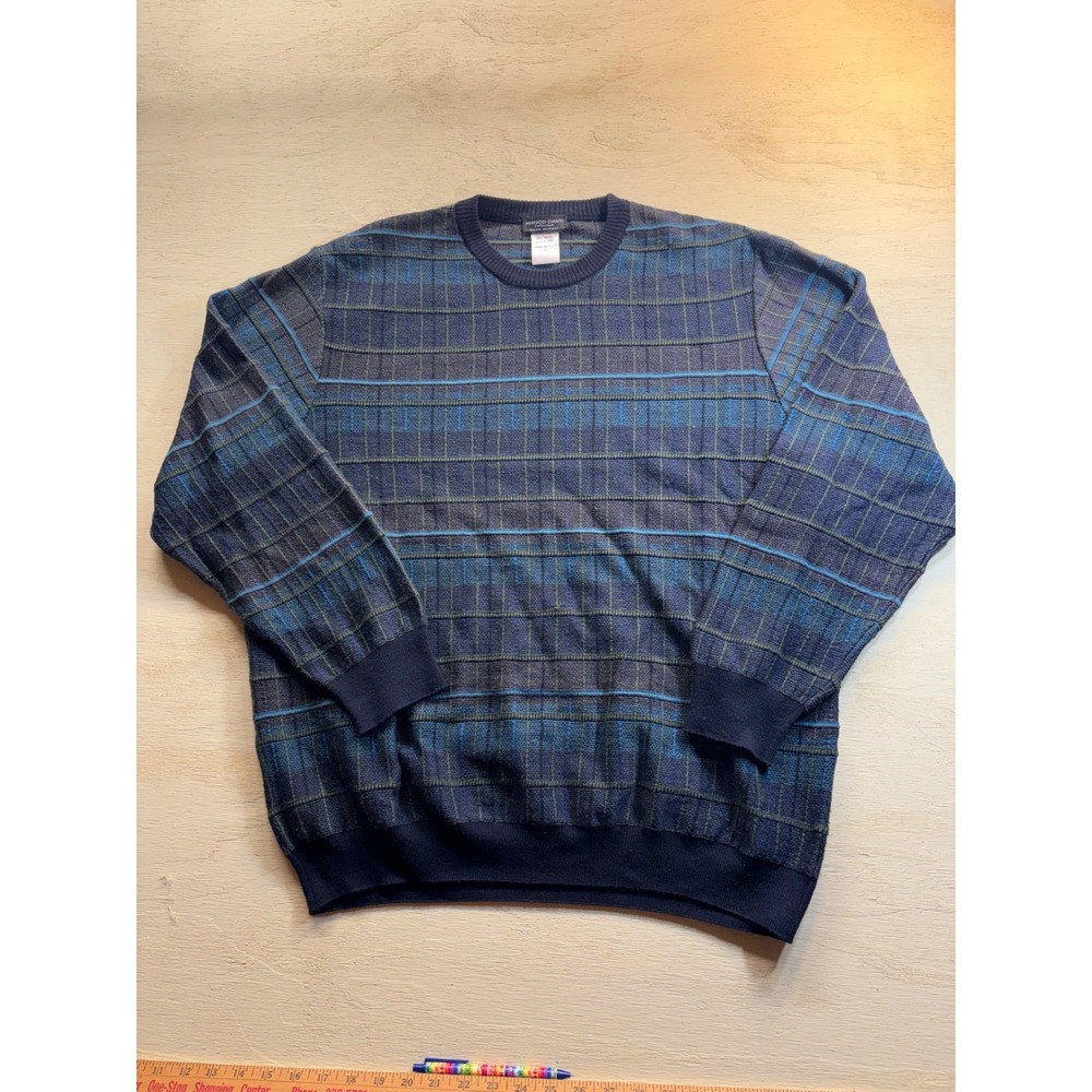VTG Franco Danti Men's XL Sweater Bold Eclectic Grandpacore Cabin Cozy Old Money